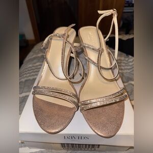 David's Bridal Women's Blush Pink Strappy Heels size 8